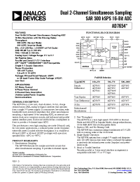 Datasheet AD7654 manufacturer Analog Devices